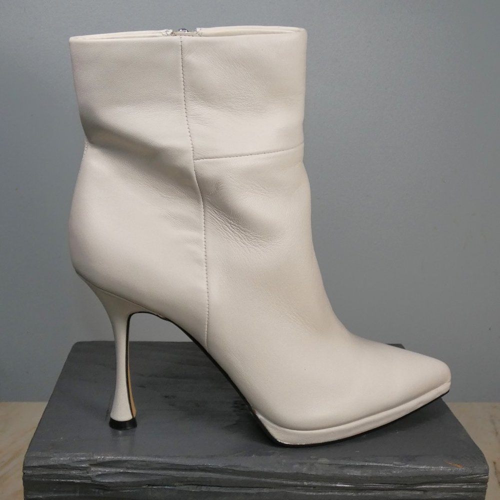 Vince Camuto Cream Heeled Boots